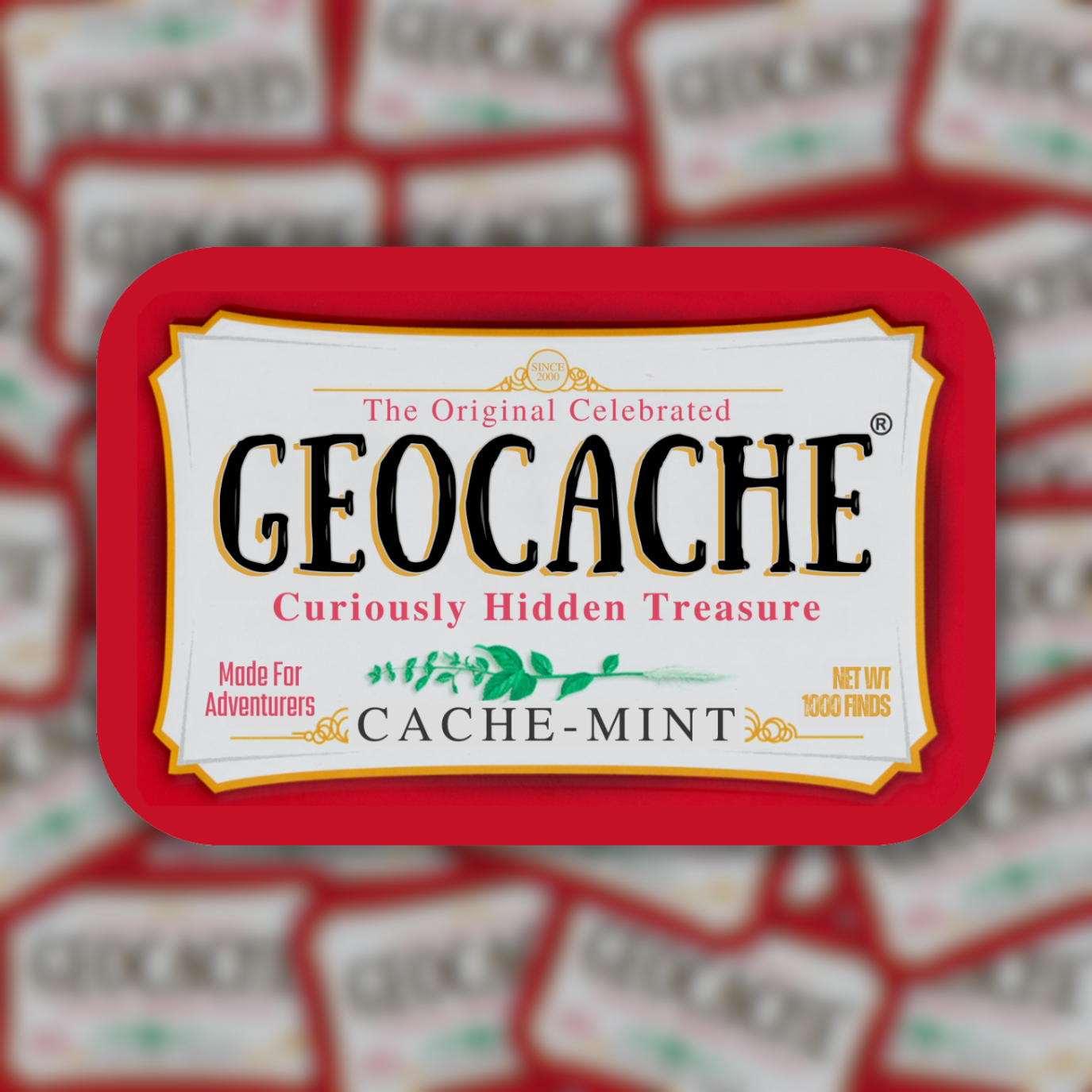 Geocache Mint Tin Sticker