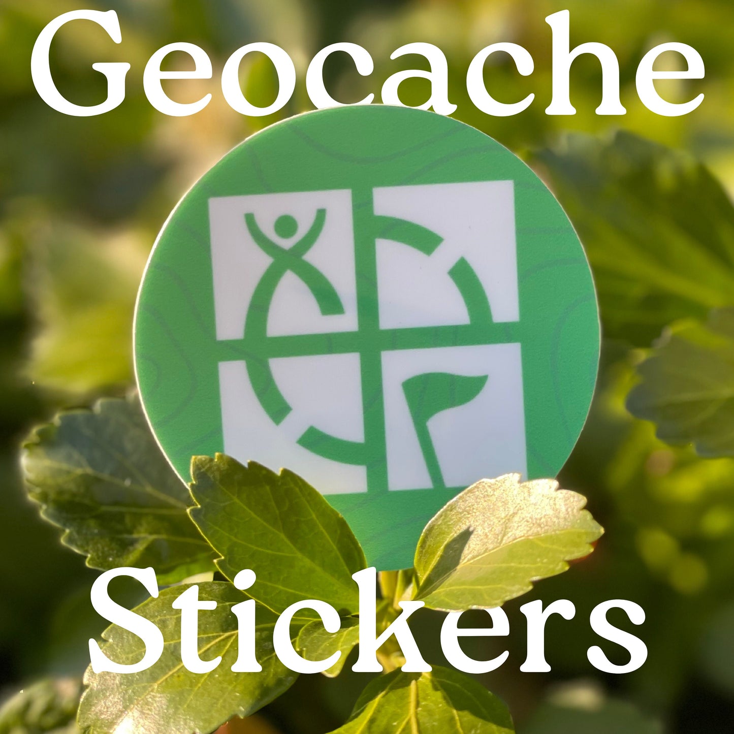3" Circle Waterproof Geocaching Stickers