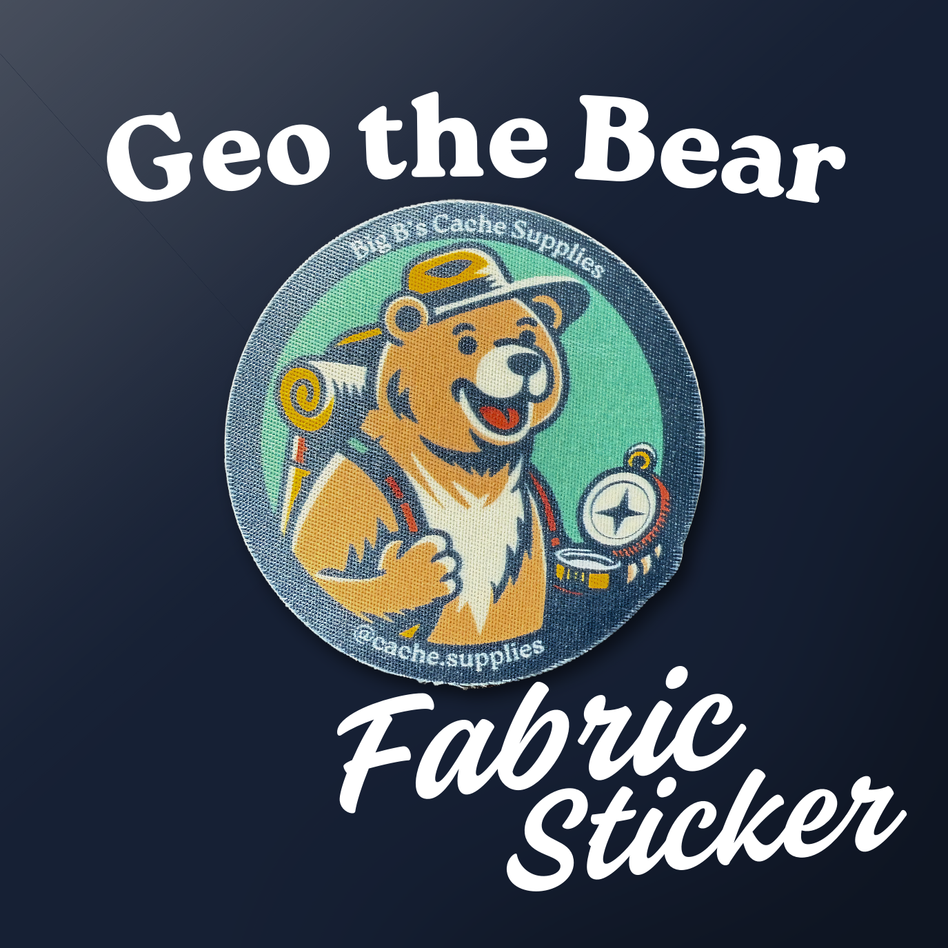 Geo the Bear Fabric Sticker