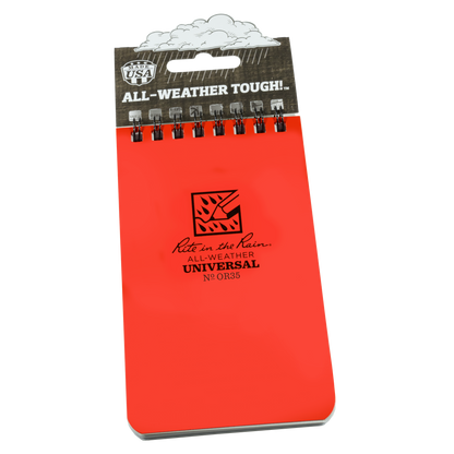 Rite in the Rain 3" x 5" Top Spiral Notebook - Orange