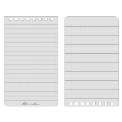 Rite in the Rain 3" x 5" Top Spiral Notebook, Black