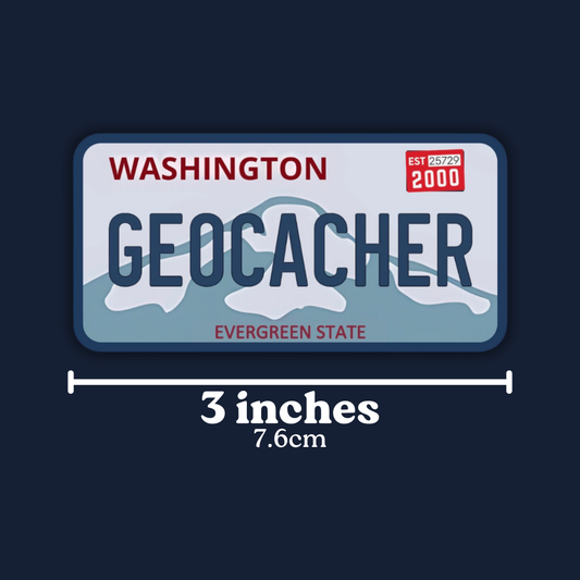 Geocacher License Plate Sticker