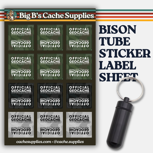 Bison Tube Sticker Label Sheet
