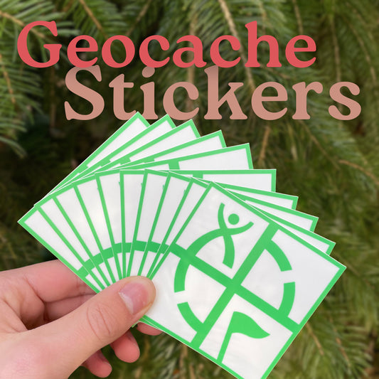 3" Square Waterproof Geocache Stickers
