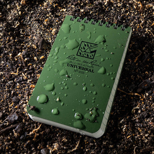 Rite in the Rain 3" x 5" Top Spiral Notebook, Green