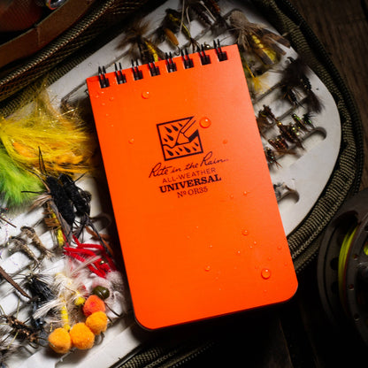 Rite in the Rain 3" x 5" Top Spiral Notebook, Orange